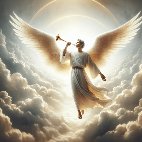 male-angel-making-announcement-through-600nw-2486685911